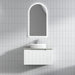 Aulic Perla Mark II Wall Hung V Groove Matte White Finger Pull Cabinet 750mm