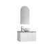 Aulic Perla Mark II Wall Hung V Groove Matte White Finger Pull Cabinet 750mm