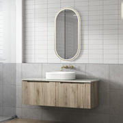 Aulic Calder Wall Hung Wave Groove Finger Pull Cabinet