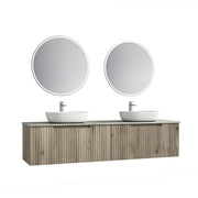 Aulic Calder Wall Hung Wave Groove Finger Pull Cabinet 1800mm