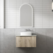 Aulic Calder Wall Hung Wave Groove Finger Pull Cabinet 750mm
