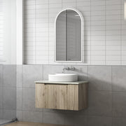 Aulic Calder Wall Hung Wave Groove Finger Pull Cabinet 750mm