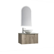 Aulic Calder Wall Hung Wave Groove Finger Pull Cabinet 750mm