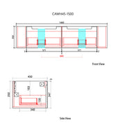 Aulic Savio Curve Finger Pull Cabinet 1500mm
