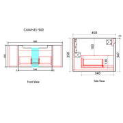 Aulic Savio Curve Finger Pull Cabinet 900mm