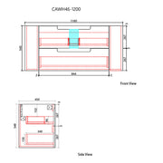 Aulic Curva Curve Finger Pull Cabinet 1200mm