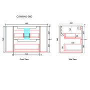 Aulic Curva Curve Finger Pull Cabinet 900mm