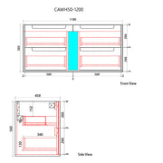 Aulic Flauto Finger Pull Cabinet 1200MM
