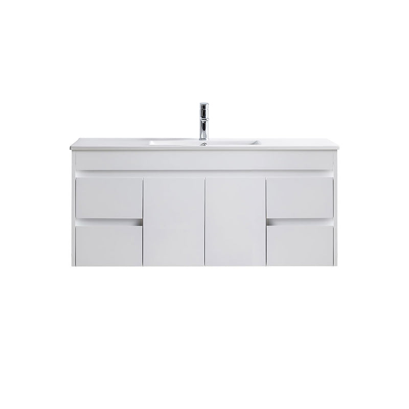 BNK Naga 1200mm Wall Hung PVC Vanity 1TH Inc. Ceramic Basin