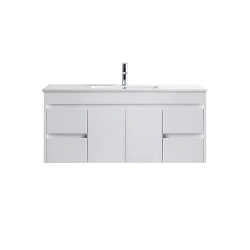 Naga 1200mm Wall Hung PVC Vanity 1TH Inc. Ceramic Basin