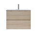 Naga 750mm Wall Hung All Drawer Plywood Timber Wood Grain, 1TH Inc. Ceramic Basin.