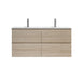 Naga 1200mm Wall Hung All Drawer Plywood Timber Wood Grain 1TH Inc. Double Ceramic Basin