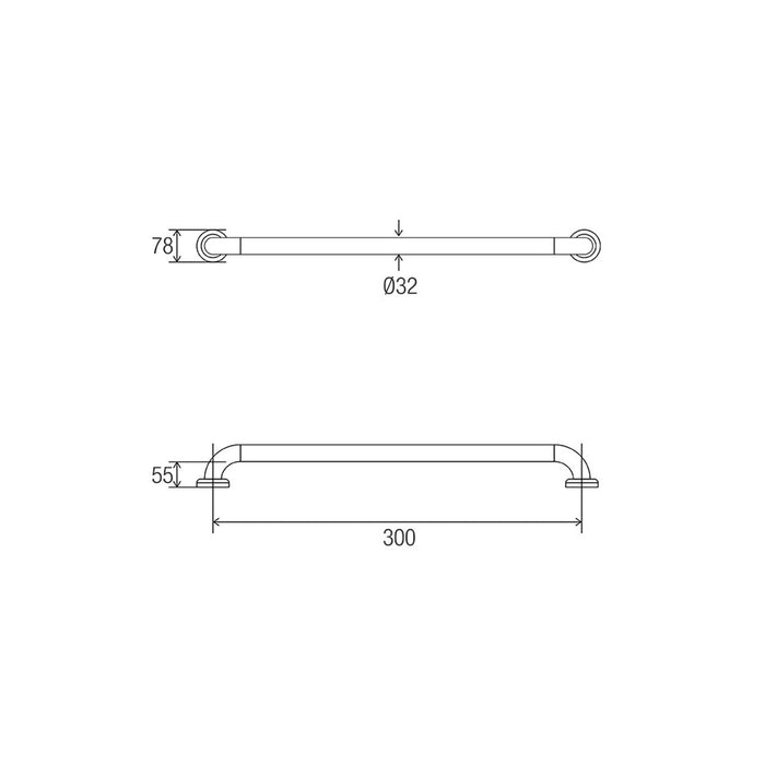 Conserv Hygienic Seal® Straight Grab Rail