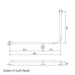 Conserv Clam® Flange 90° Accessible Grab Rail 960mm x 600mm