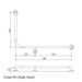 Conserv Clam® Flange 90° Accessible Grab Rail 960mm x 600mm