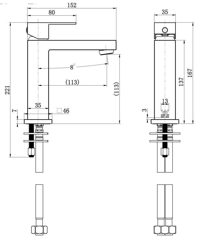 Modern National Chao Freestanding Bath Spout