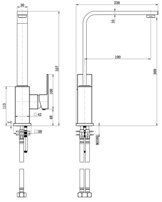 Modern National Chao Mini Kitchen Mixer