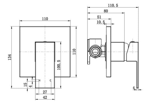 Modern National Chao Mini Shower Mixer