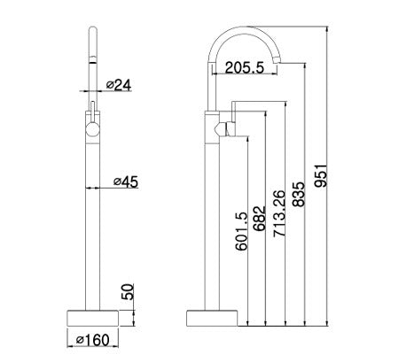 Millennium Cioso Bath Filler Mixer