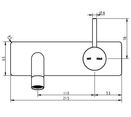 Millennium Cioso Wall Basin Mixer