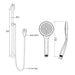 Conserv Comfort Rail Shower Streamjet™ XL Turbo Chrome