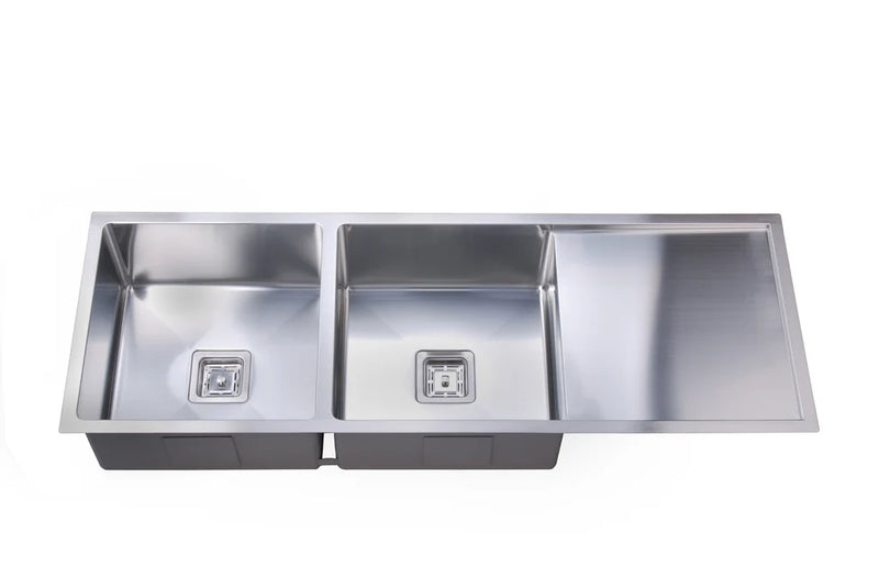Suprema Double Square Bowl Sink with Drainer