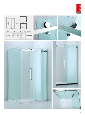 Covey CVP-031 Frameless Sliding Chrome
