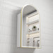 Aulic Canterbury Arch LED Carita Shaving Cabinet matte white brushed gold