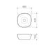 Caroma Tribute Above Counter Basin - Curved Square 400mm