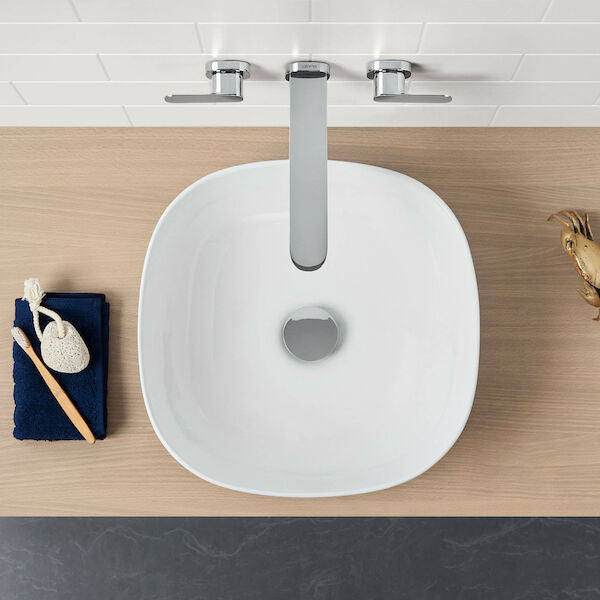 Caroma Tribute Above Counter Basin - Curved Square 400mm