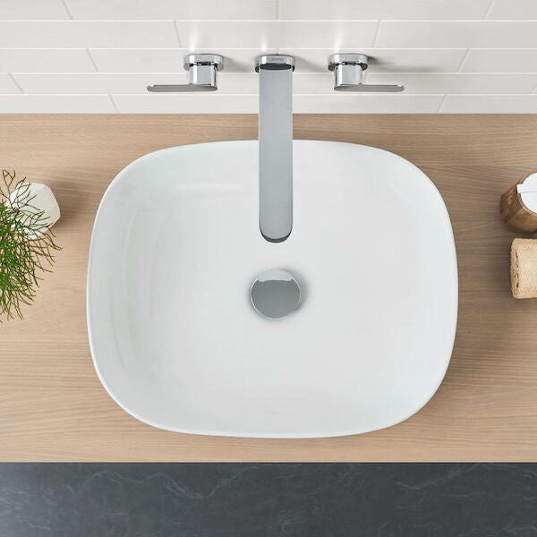 Caroma Tribute Above Counter Basin - 480mm Curved Rectangle