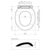 Caroma Caravelle Seat Normal Close Quick Release Hinge White with GermGard®