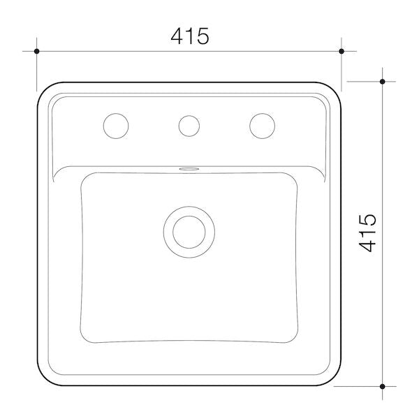Caroma Carboni II Above Counter Basin 1TH White
