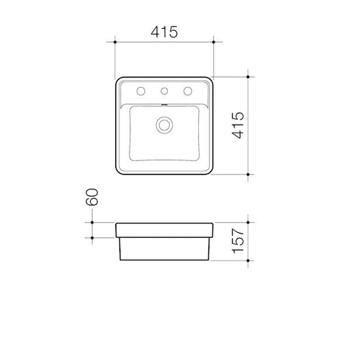 Caroma Carboni II Inset Basin 1TH
