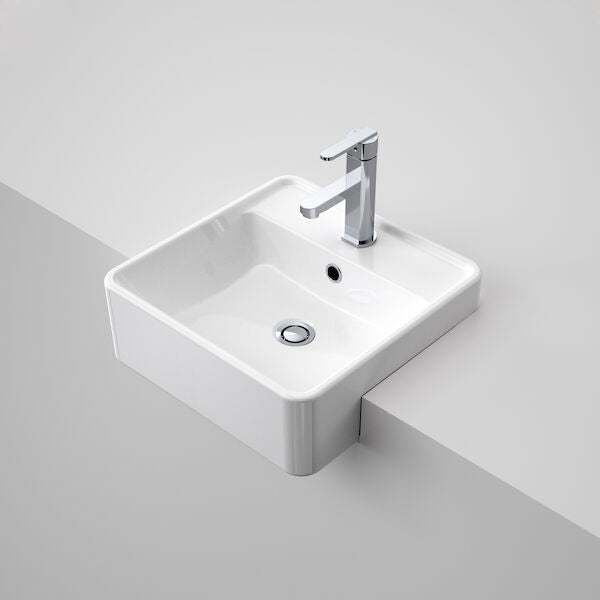 Caroma Carboni II Semi Recessed Basin - White 1TH