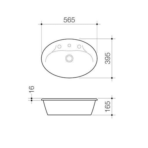 Caroma Centro Vanity Basin 1TH