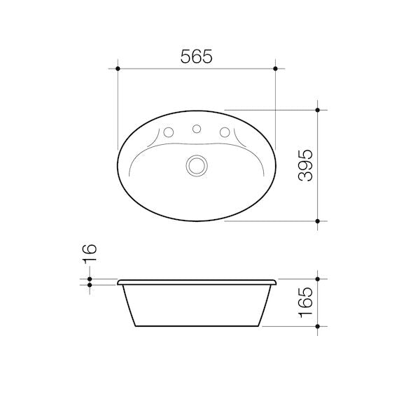 Caroma Centro Vanity Basin 1TH