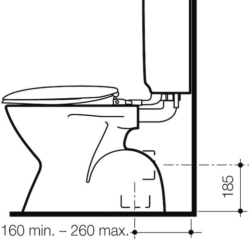 Caroma Concorde Concealed Connector P Trap Pan