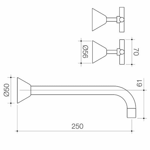 Caroma Classic Cross Bath Set