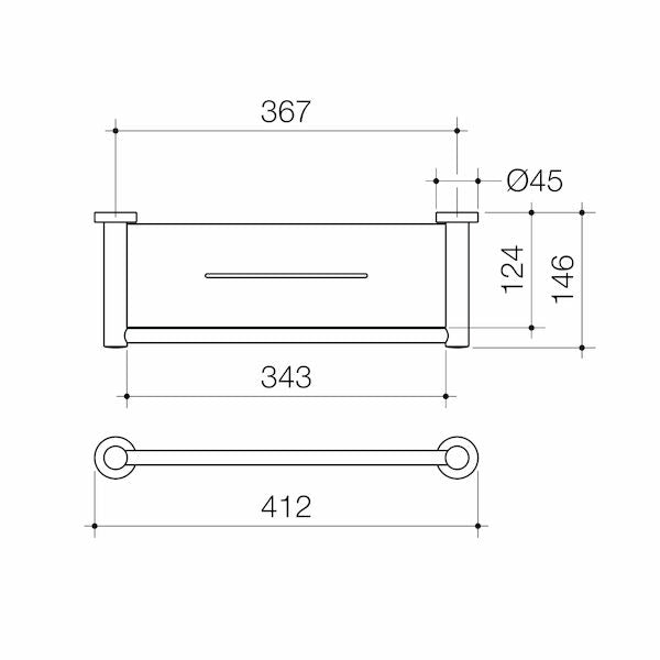 Caroma Cosmo Metal Shelf