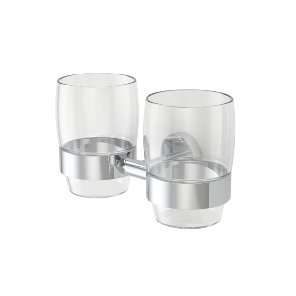 Caroma Cosmo Metal Tumbler Holder - Double