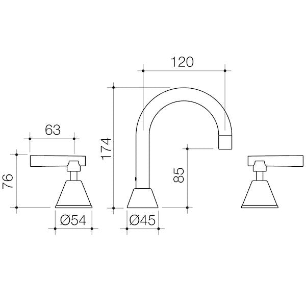 Caroma Elegance Lever Basin Set (Lead Free)