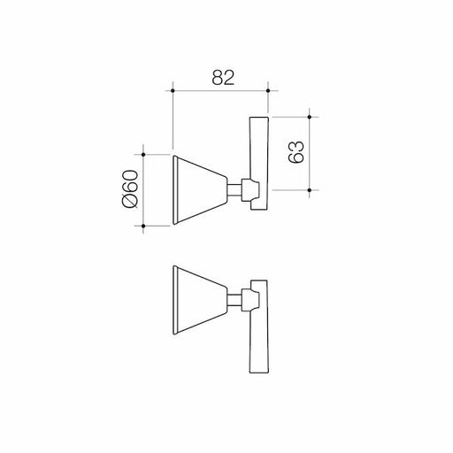 Caroma Elegance Lever Wall Tap Set (Lead Free)