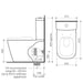 Caroma Luna Square Cleanflush® Wall Faced Toilet Suite BI
