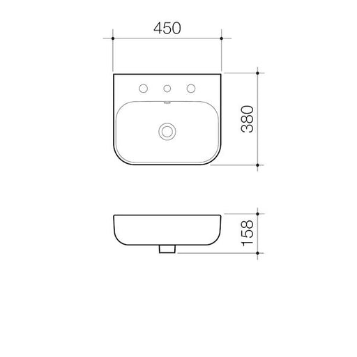 Caroma Luna Wall Basin 0TH
