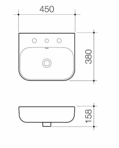 Caroma Luna Wall Basin 1TH