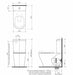 Caroma Luna Wall Faced Toilet Suite - Bottom Inlet