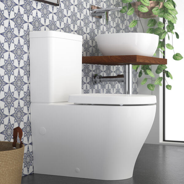 Caroma Luna Wall Faced Toilet Suite - Bottom Inlet