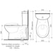 Caroma Profile II Close Coupled Suite - P Trap, SC seat