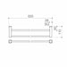 Caroma Quatro Double Towel Rail - 620mm